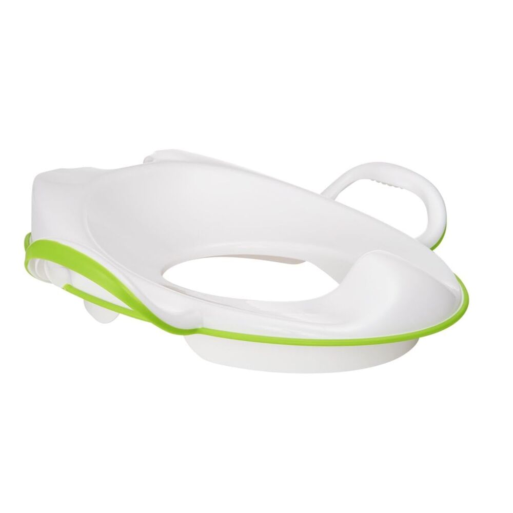 Munchkin Sturdy Potty Seat White Green Trim Non-Slip Toddler Toilet Trainer